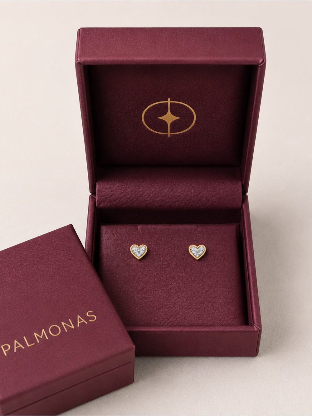 NWT Heart Cluster 9KT Laboratory Grown Diamond Stud Earring
